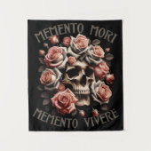 Memento Mori - Memento Vivere Schedel & Rozen Wandkleed (Voorkant)