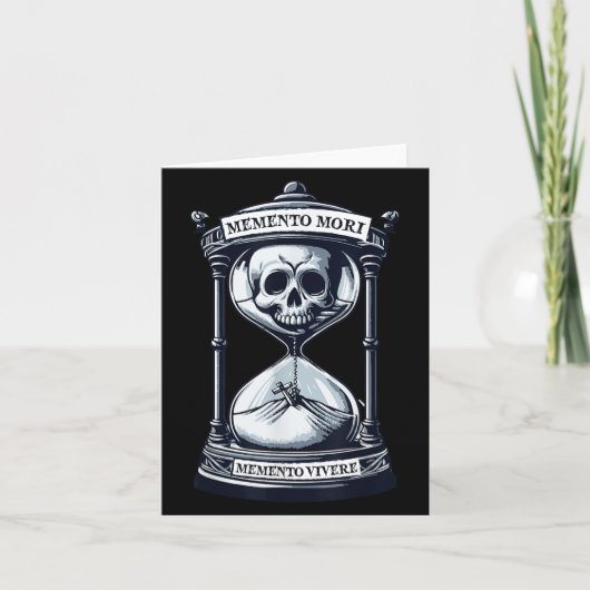 Memento Mori Memento Vivere Skull Design Stoic Phi Kaart (Voorkant)