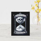 Memento Mori Memento Vivere Skull Design Stoic Phi Kaart (Gele Bloem)
