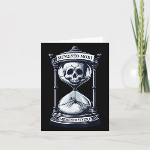 Memento Mori Memento Vivere Skull Design Stoic Phi Kaart