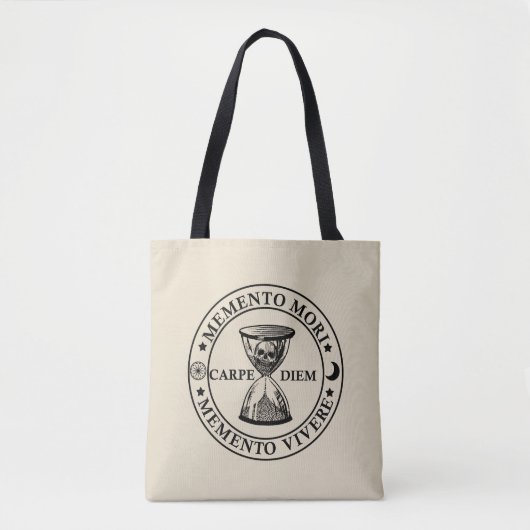 Memento mori memento vivere tote bag (Voorkant)
