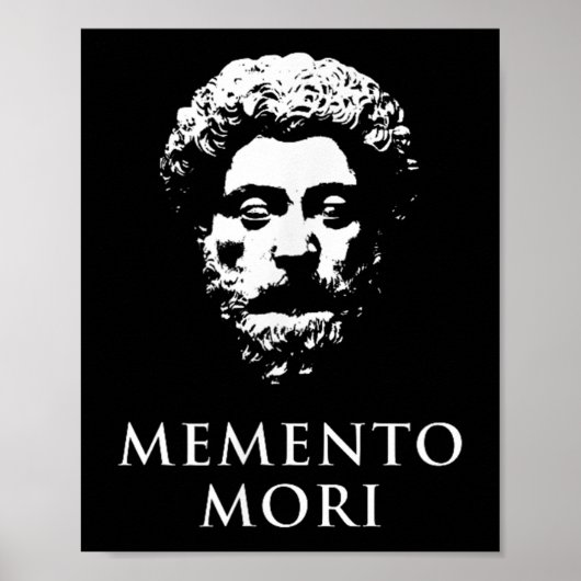 Memento Mori met Marcus Aurelius Head Poster (Voorkant)