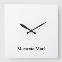 Memento Mori Minimalistische Wandklok