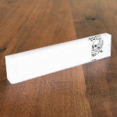 Memento mori naambordje (Zijkant)