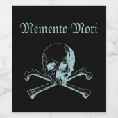 Memento Mori (Onthoud de dood) Wijn Etiket (Enkel label)