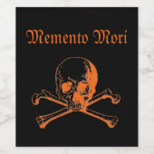 Memento Mori (Onthoud de dood) Wijn Etiket (Enkel label)