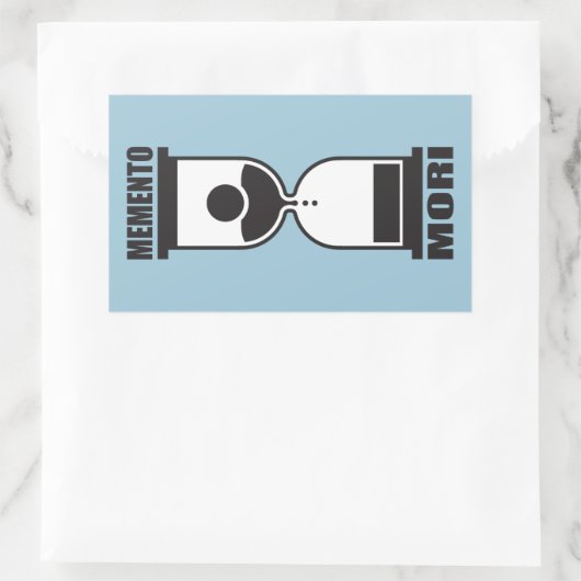 Memento Mori Rechthoekige Sticker (Tas)