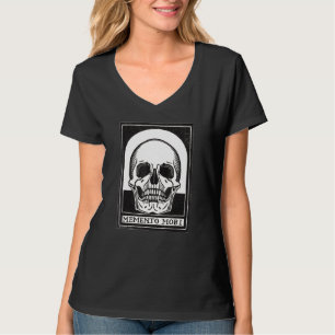Memento Mori Retro Skull Herinner je dood T-shirt
