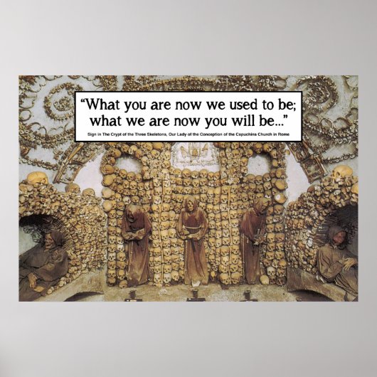 Memento Mori - Rome Bone Church Poster (Voorkant)