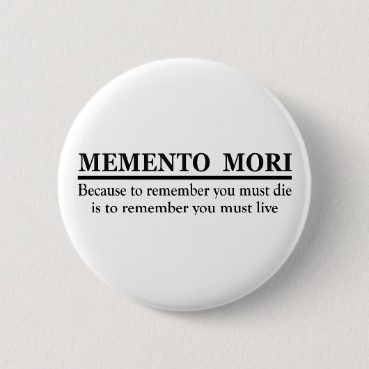 Memento mori ronde button 5,7 cm (Voorkant)