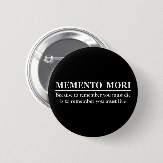 Memento mori ronde button 5,7 cm (Voorkant /achterkant)