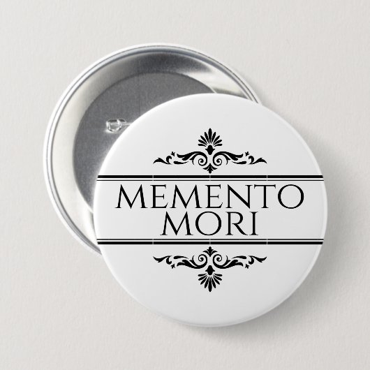 Memento Mori Ronde Button 7,6 Cm (Voorkant /achterkant)