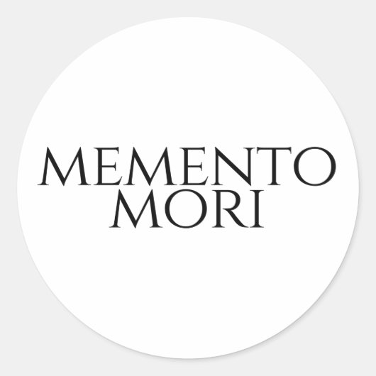 Memento Mori Ronde Sticker (Voorkant)