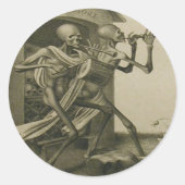 Memento Mori Ronde Sticker (Voorkant)