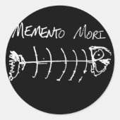 Memento Mori Ronde Sticker (Voorkant)