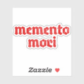 Memento Mori ( rood) Sticker (Vel)