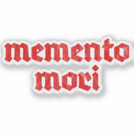 Memento Mori ( rood) Sticker