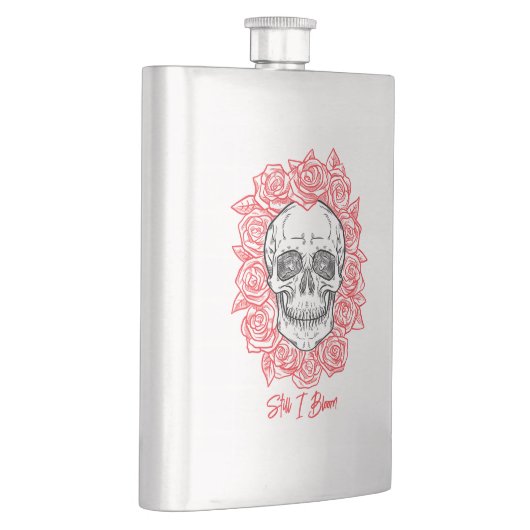 Memento Mori! Schedel en Rozen, hand getekend Flacon (Rechts)