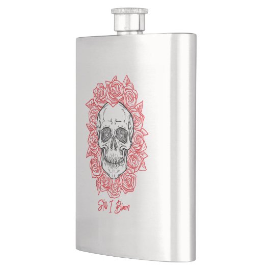 Memento Mori! Schedel en Rozen, hand getekend Flacon (Links)