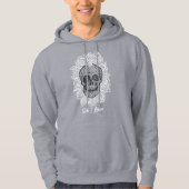 Memento Mori! Schedel en Rozen, hand getekend Hoodie (Voorkant)