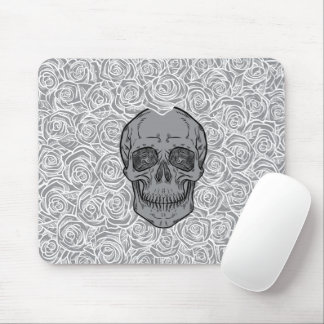 Memento Mori! Schedel en Rozen, hand getekend Muismat