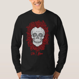 Memento Mori! Schedel en Rozen, hand getekend T-shirt
