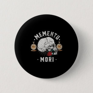Memento Mori schedel _ Filosofie Stoïcijns Ronde Button 5,7 Cm