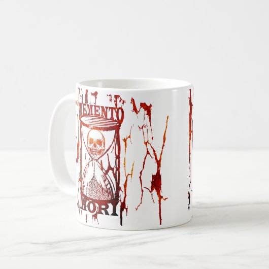 Memento mori schedel koffiemok (Voorkant links)