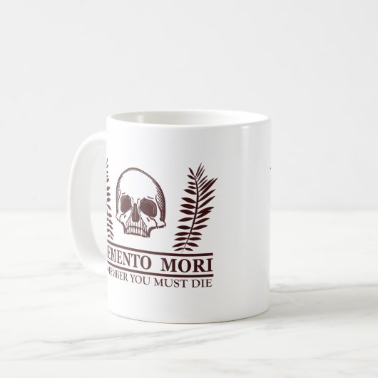 Memento mori schedel koffiemok (Voorkant links)