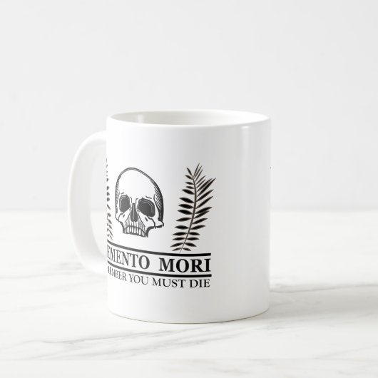 Memento mori schedel koffiemok (Voorkant links)
