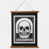 Memento Mori Schedel Kunst Hangend Wandkleed (Voorkant)