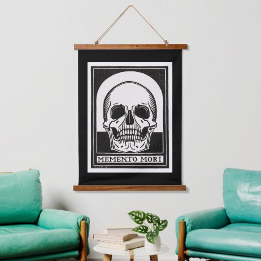Memento Mori Schedel Kunst Hangend Wandkleed (Woonkamer)