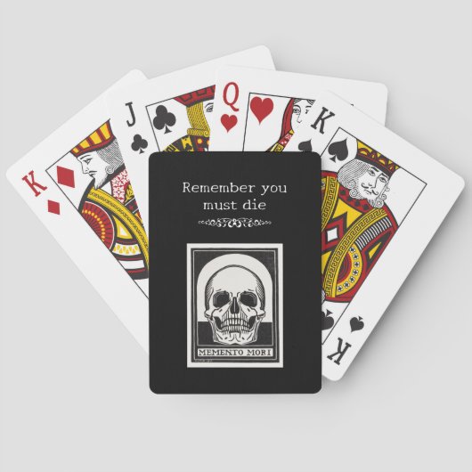 Memento Mori Schedel Kunst Pokerkaarten (Achterkant)