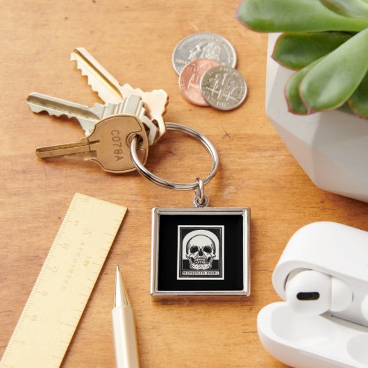 Memento Mori Schedel Kunst Sleutelhanger (Bureau)