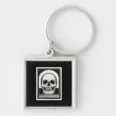 Memento Mori Schedel Kunst Sleutelhanger (Voorkant)