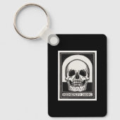 Memento Mori Schedel Kunst Sleutelhanger (Voorkant)