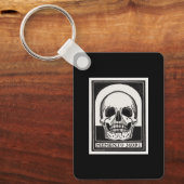 Memento Mori Schedel Kunst Sleutelhanger (Voorkant)