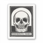 Memento Mori Schedel Kunst Sticker (Voorkant)