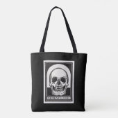 Memento Mori Schedel Kunst Tote Bag (Achterkant)
