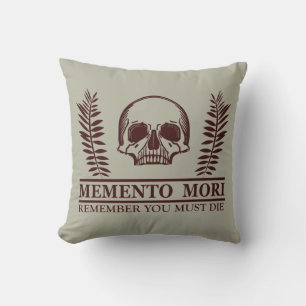 Memento mori schedel kussen