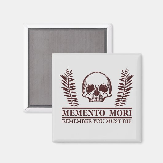 Memento mori schedel magneet (Voorkant / Achterkant)