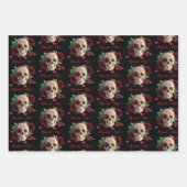 Memento Mori. Schedel met rode rozen Inpakpapier Vel (Voorkant 2)