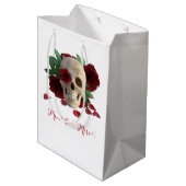Memento Mori. Schedel met rode rozen Medium Cadeauzakje (Achterkant Gekanteld)