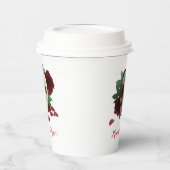 Memento Mori. Schedel met rode rozen Papieren Bekers (Links)