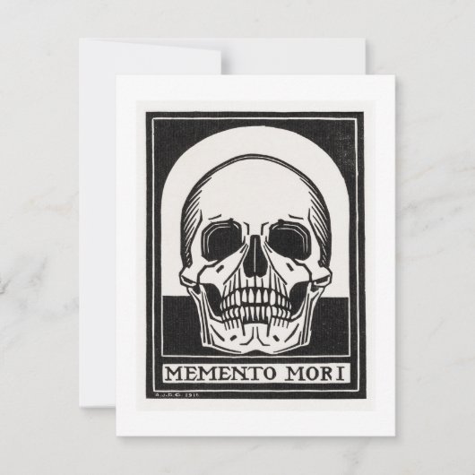Memento Mori Schedel Notitiekaartje (Voorkant)
