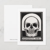 Memento Mori Schedel Notitiekaartje (Voorkant / Achterkant)