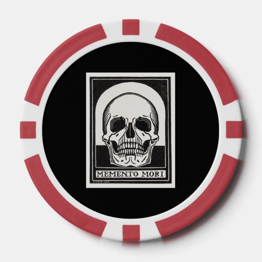 Memento Mori Schedel Poker Chips (Voorkant)