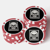 Memento Mori Schedel Poker Chips (Opstapeling)
