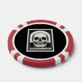 Memento Mori Schedel Poker Chips (Enkel)