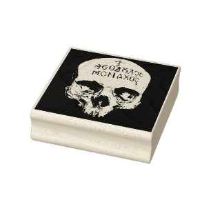 Memento mori schedel rubberstempel